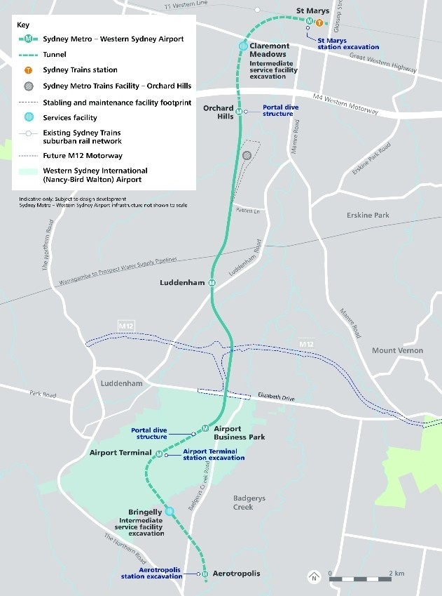 Location of landholdings near future Metro stations