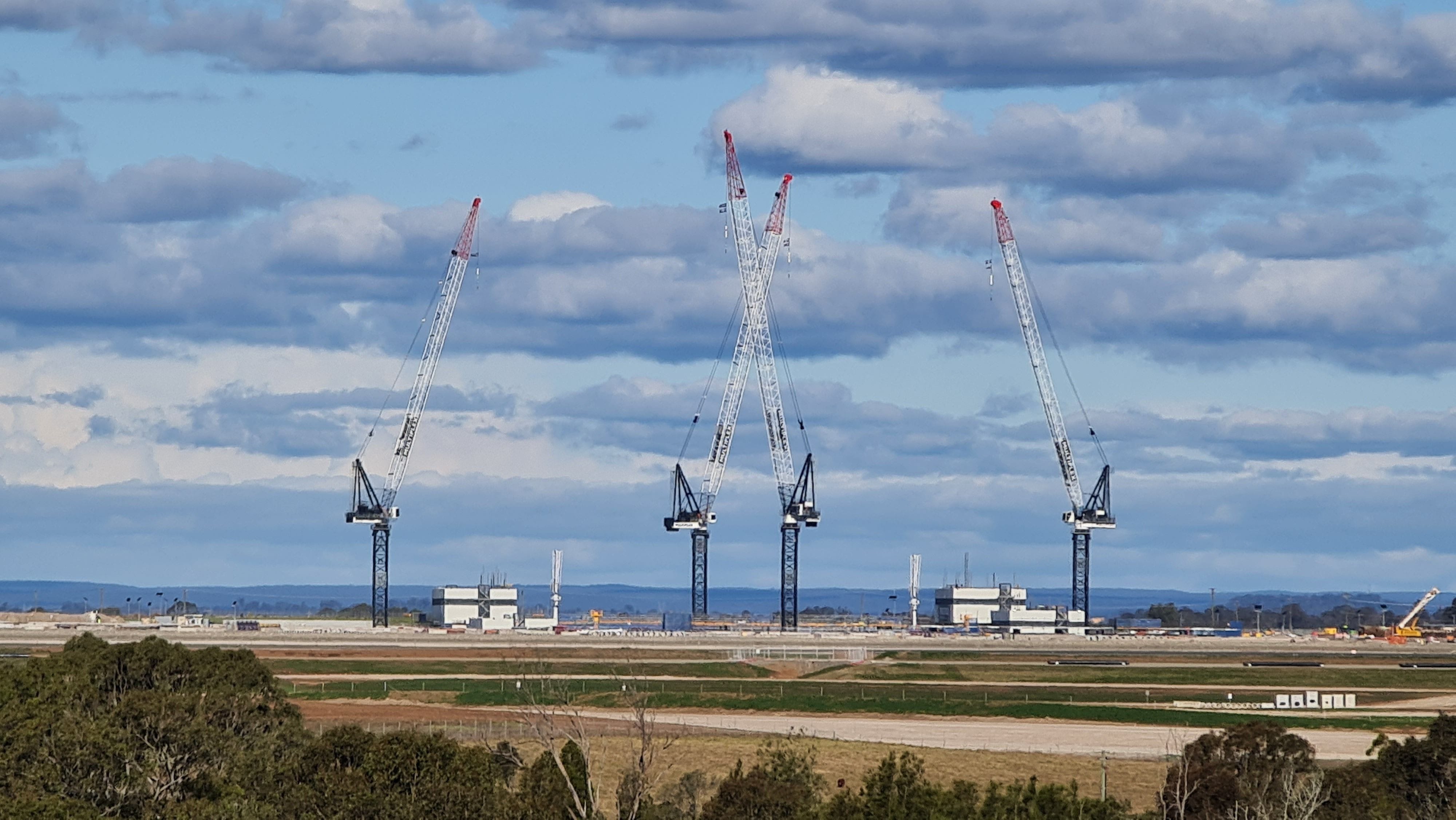 Terminal building under construction